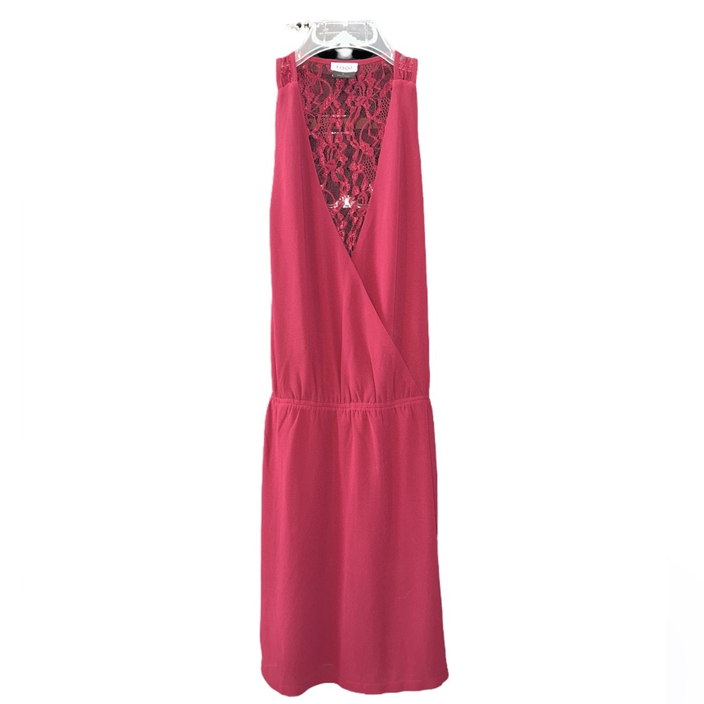 Lace Razor Back Red/Maroon Dress - Picture 2 of 5